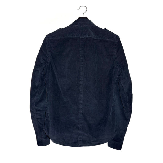 Burberry Prorsum SS14 navy corduroy military shirt