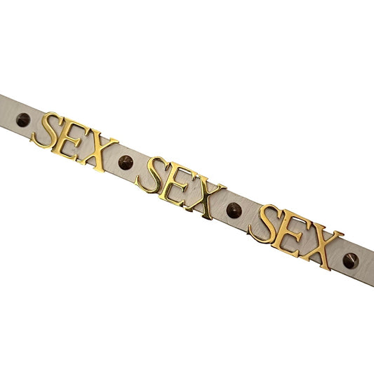 Dolce & Gabbana SS03 SEX leather belt (white)