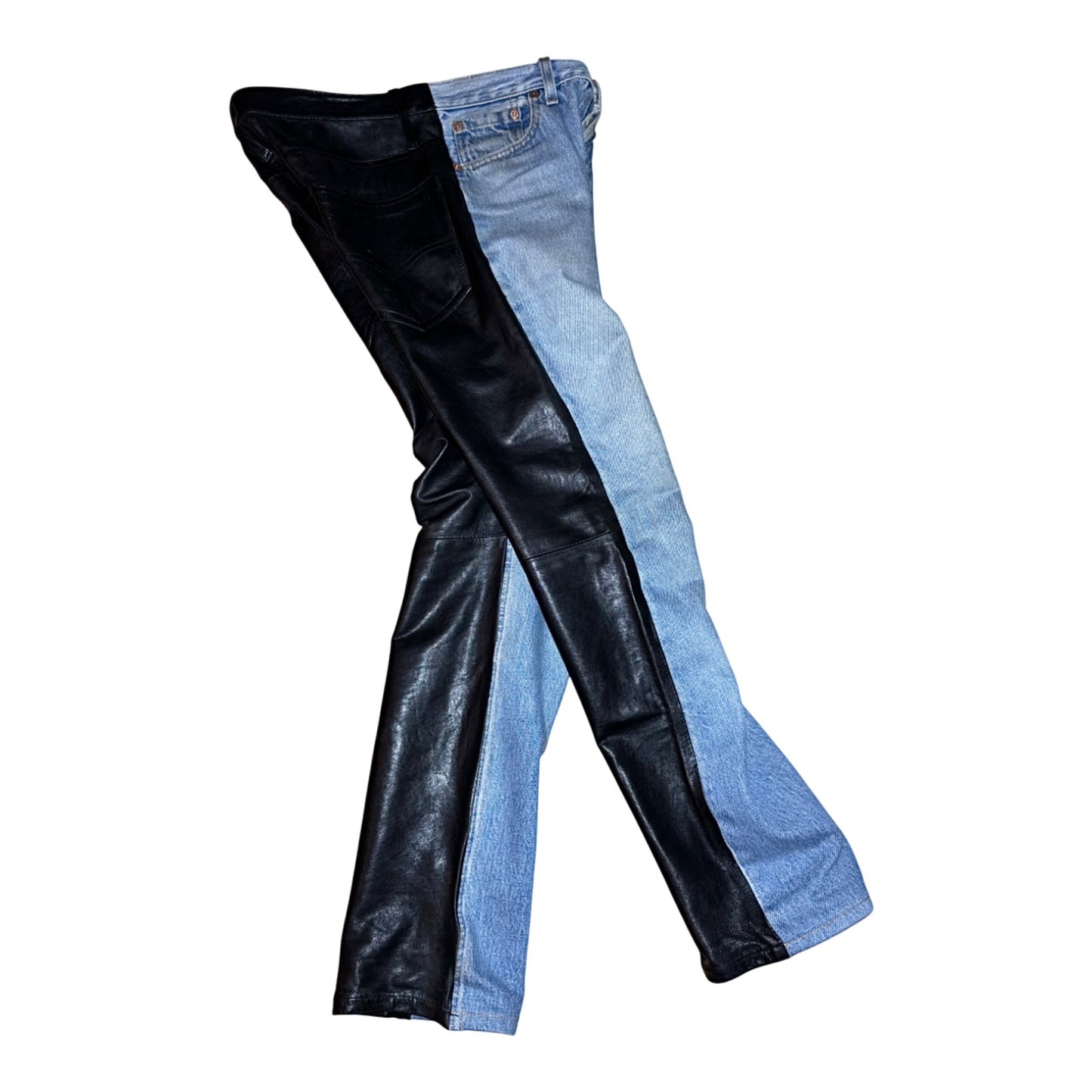 Vetements AW18 Hybrid leather denim