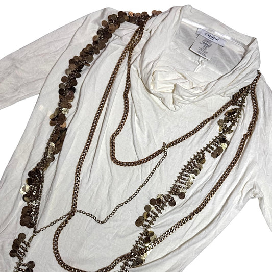 Givenchy FW08 chain embellished viscose longsleeve