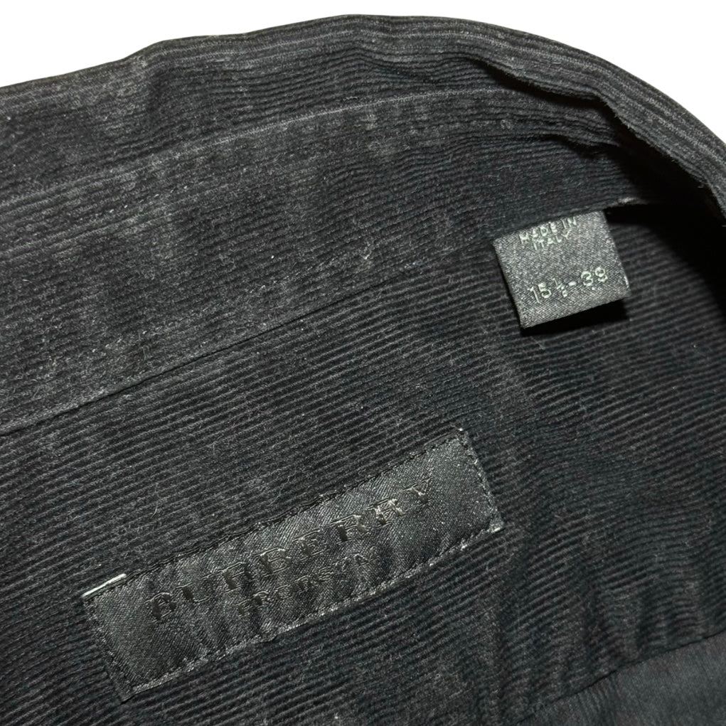 Burberry Prorsum SS14 navy corduroy military shirt