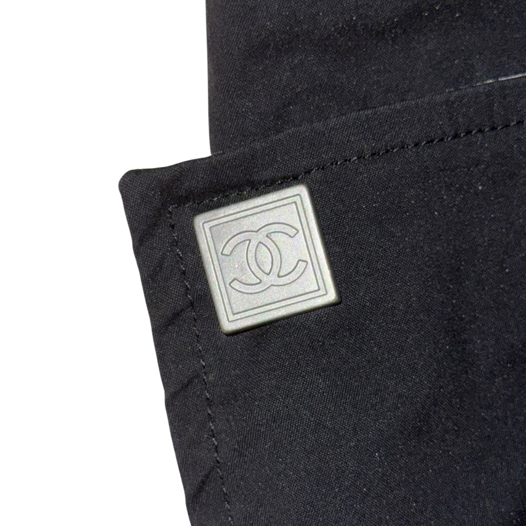 Chanel AW03 wool patch trousers by Karl Lagerfield