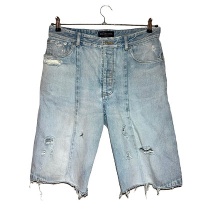 Balenciaga SS23 distressed denim shorts
