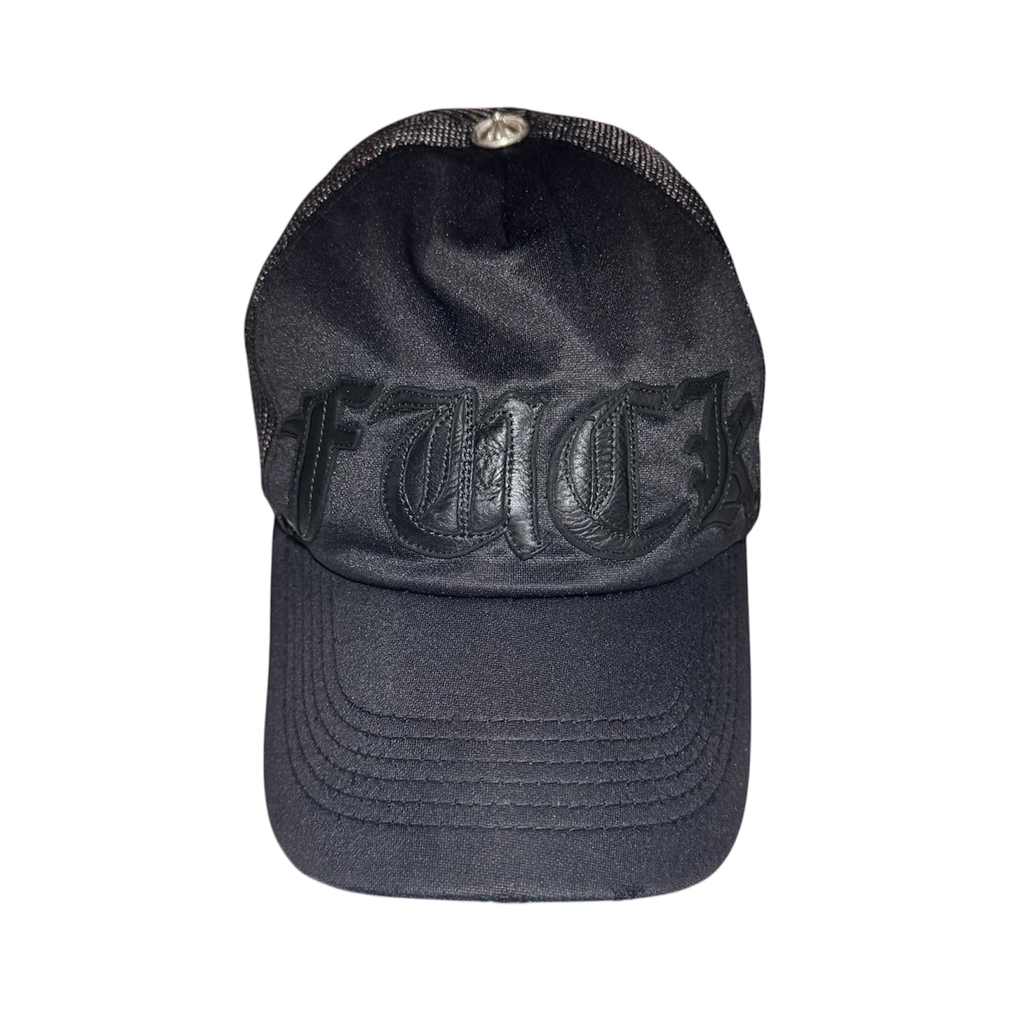 Chrome Hearts vintage "FUCK" leather patched trucker hat