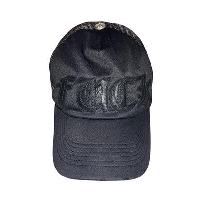 Chrome Hearts vintage "FUCK" leather patched trucker hat