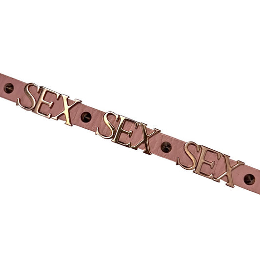 Dolce & Gabbana SS03 SEX leather belt (pink)