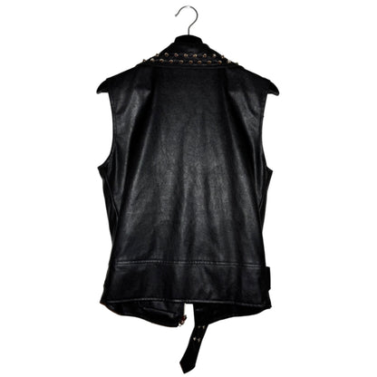 Jeremy Scott studded faux leather biker vest