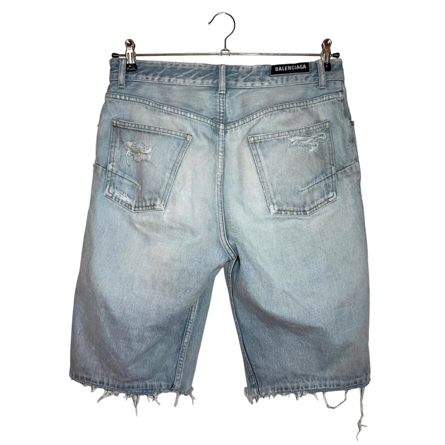 Balenciaga SS23 distressed denim shorts