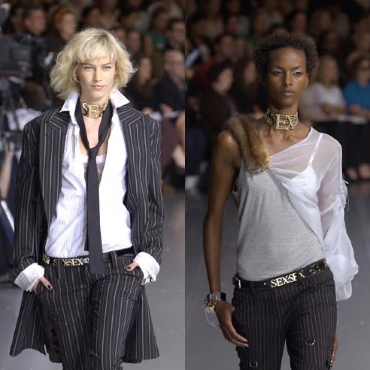 Dolce & Gabbana SS03 SEX leather belt (white)