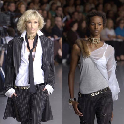 Dolce & Gabbana SS03 SEX leather belt (white)