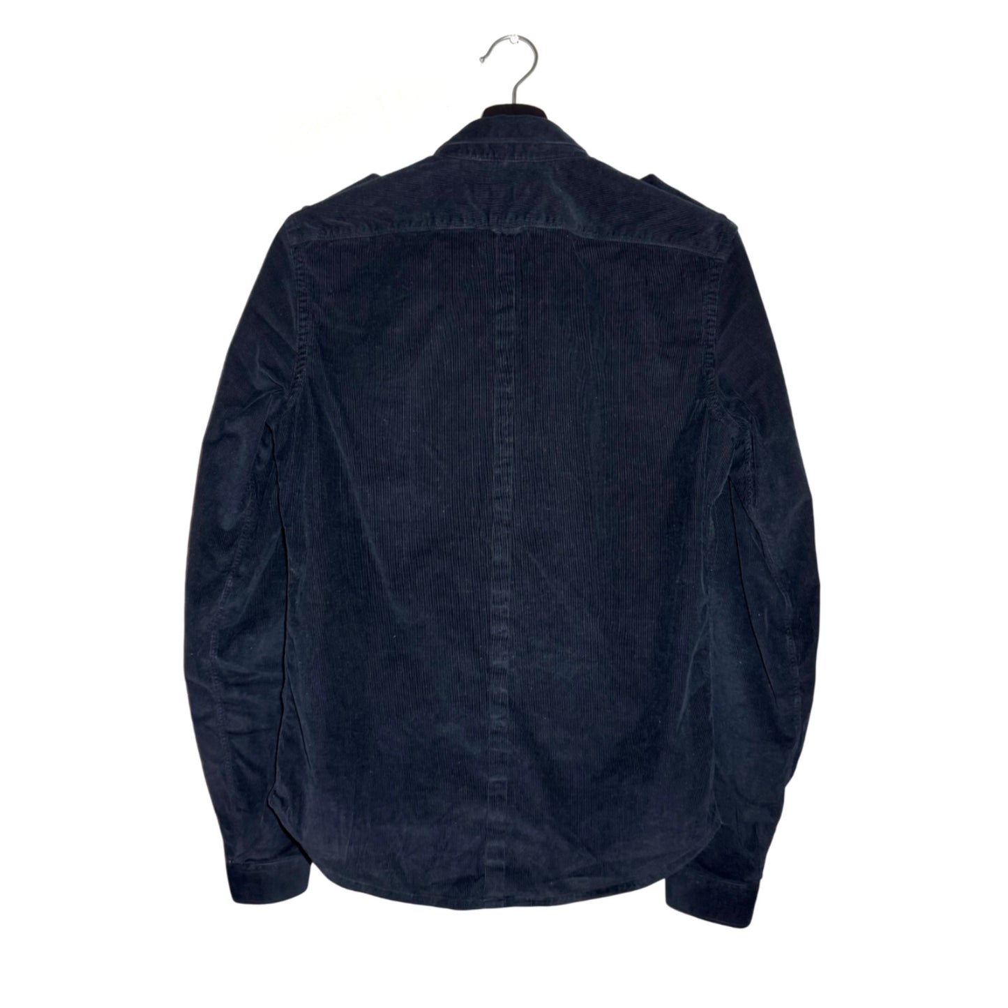Burberry Prorsum SS14 navy corduroy military shirt