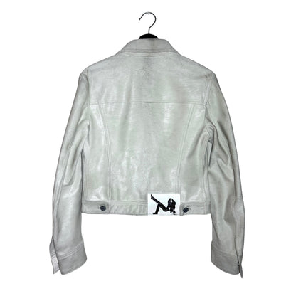 Calvin Klein 205W39NYC FW18 pony hair leather trucker jacket