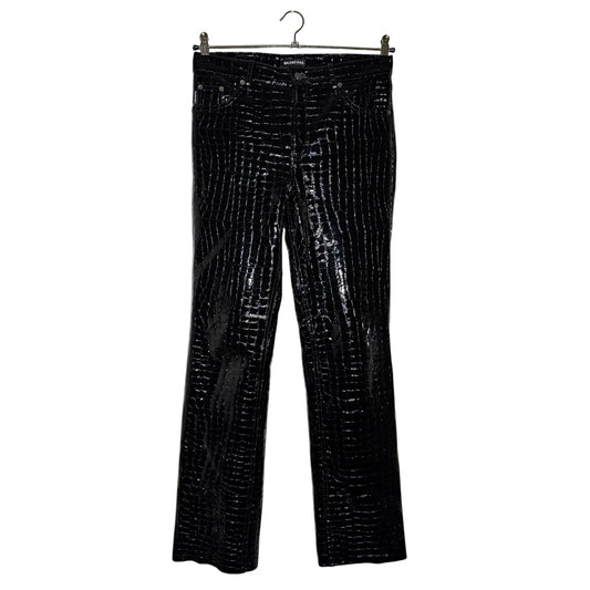 Balenciaga SS19 SAMPLE croc embossed leather pants