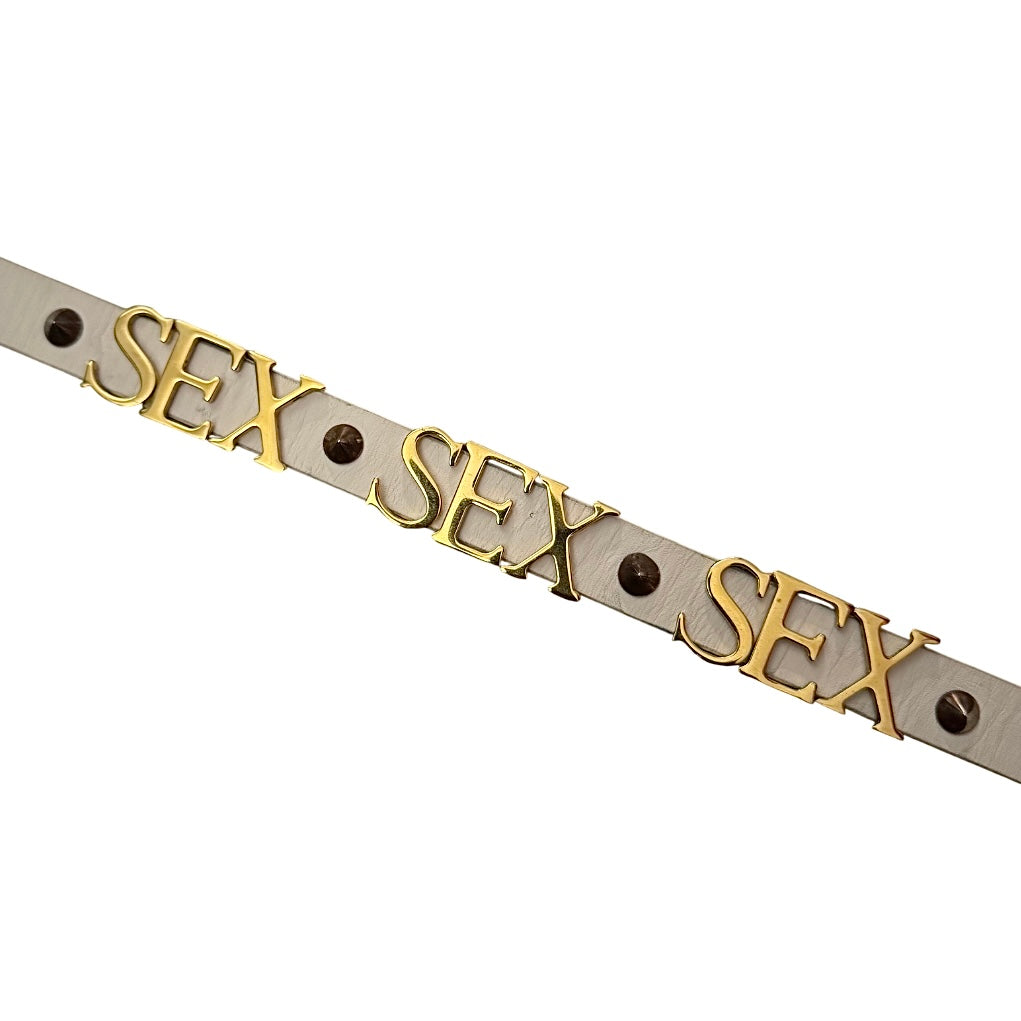 Dolce & Gabbana SS03 SEX leather belt (white)