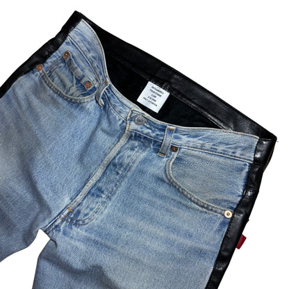 Vetements AW18 Hybrid leather denim