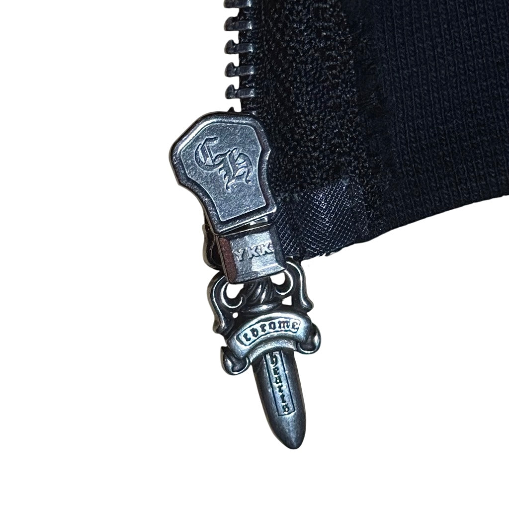 Chrome Hearts vertical logo zip-up hoodie