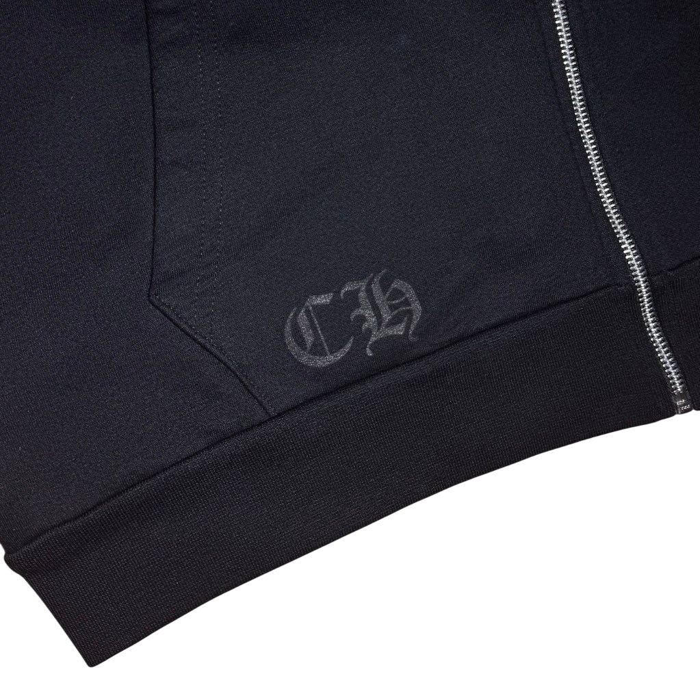 Chrome Hearts vertical logo zip-up hoodie