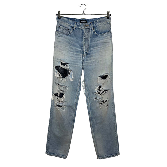 Balenciaga AW20 SAMPLE layered ripped denim