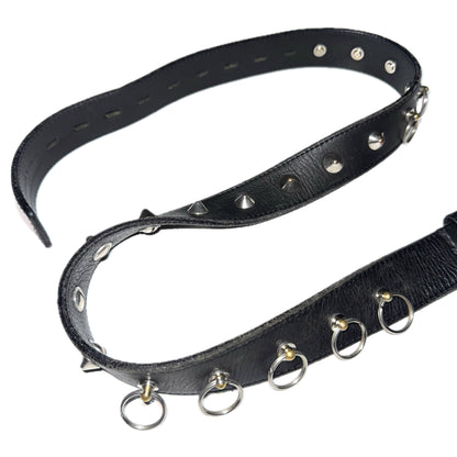 Number (N)ine studded O-ring leather belt