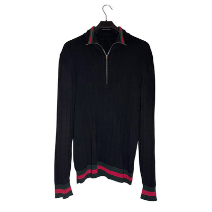 Gucci ribbed knit quarter zip sweater