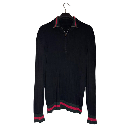 Gucci ribbed knit quarter zip sweater