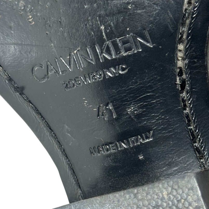 Calvin Klein 205w39nyc FW18 by Raf Simons silver knee high boots