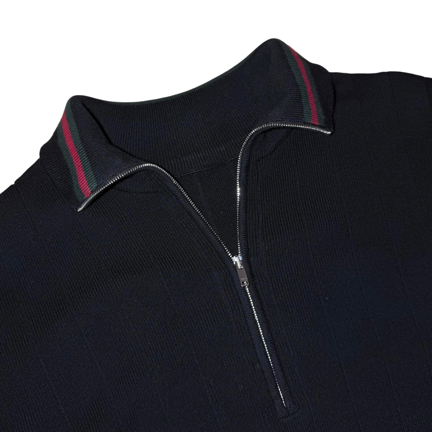 Gucci ribbed knit quarter zip sweater