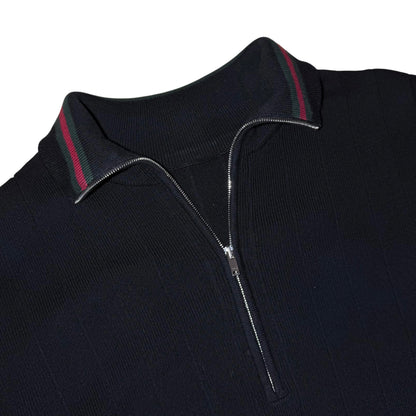 Gucci ribbed knit quarter zip sweater