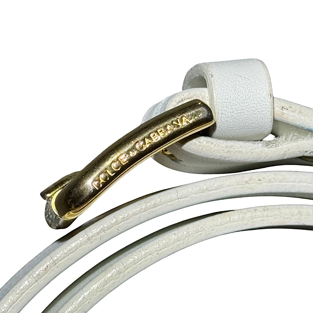 Dolce & Gabbana SS03 SEX leather belt (white)