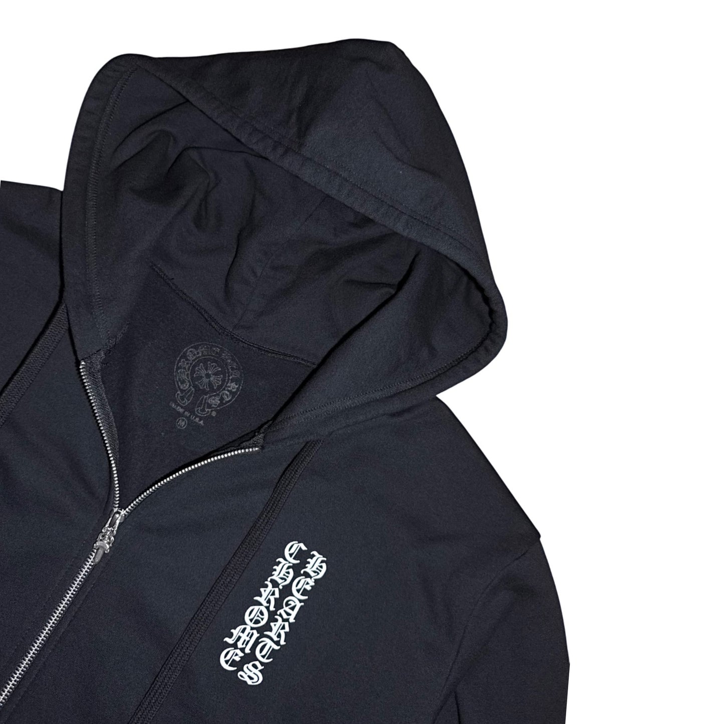 Chrome Hearts vertical logo zip-up hoodie