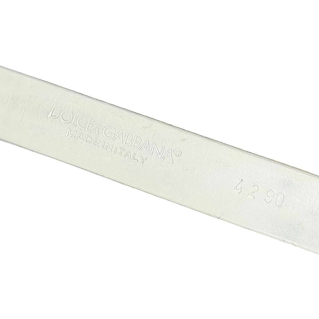 Dolce & Gabbana SS03 SEX leather belt (white)