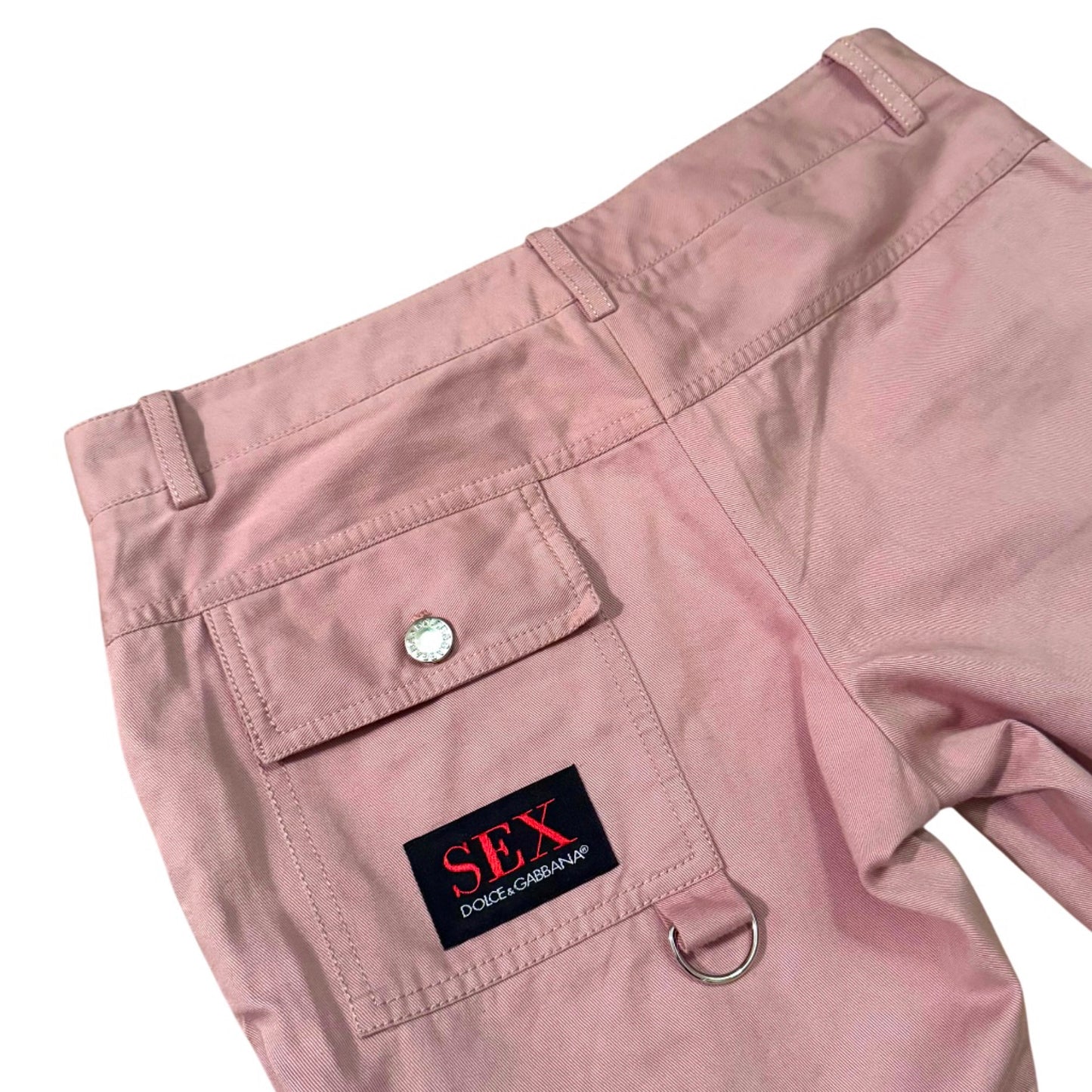 Dolce & Gabbana SS03 SEX pink bondage pants
