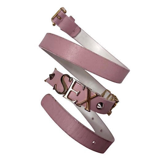 Dolce & Gabbana SS03 SEX leather belt (pink)