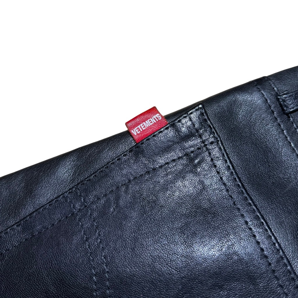 Vetements AW18 Hybrid leather denim
