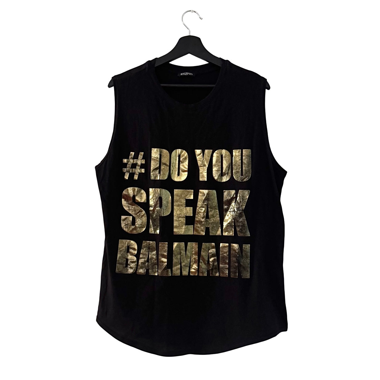 Balmain "Do you speak" sleeveless top