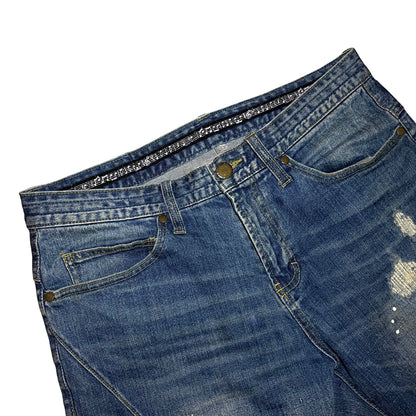 Number (N)ine x Loveless x Guild Prime distressed denim