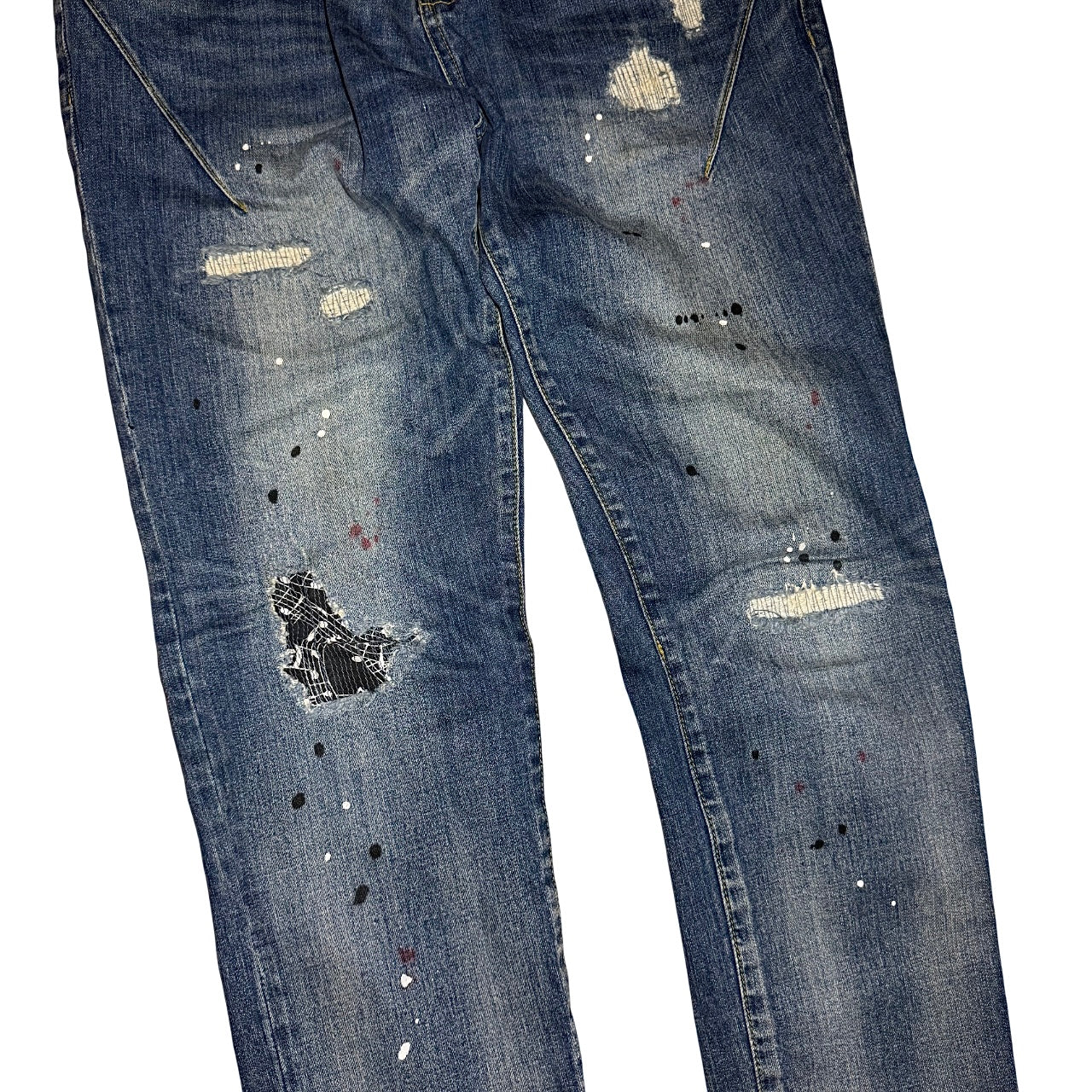 Number (N)ine x Loveless x Guild Prime distressed denim
