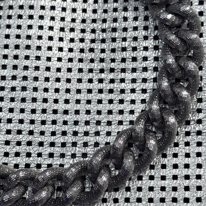 Chanel SS08 silver perforated Rodeo Drive tote bag