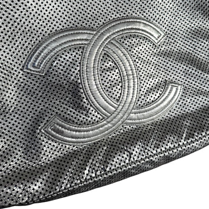 Chanel SS08 silver perforated Rodeo Drive tote bag