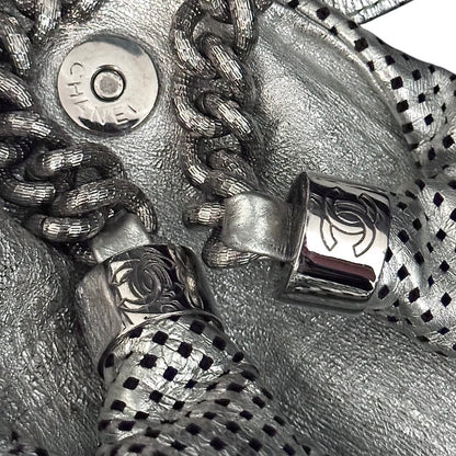 Chanel SS08 silver perforated Rodeo Drive tote bag