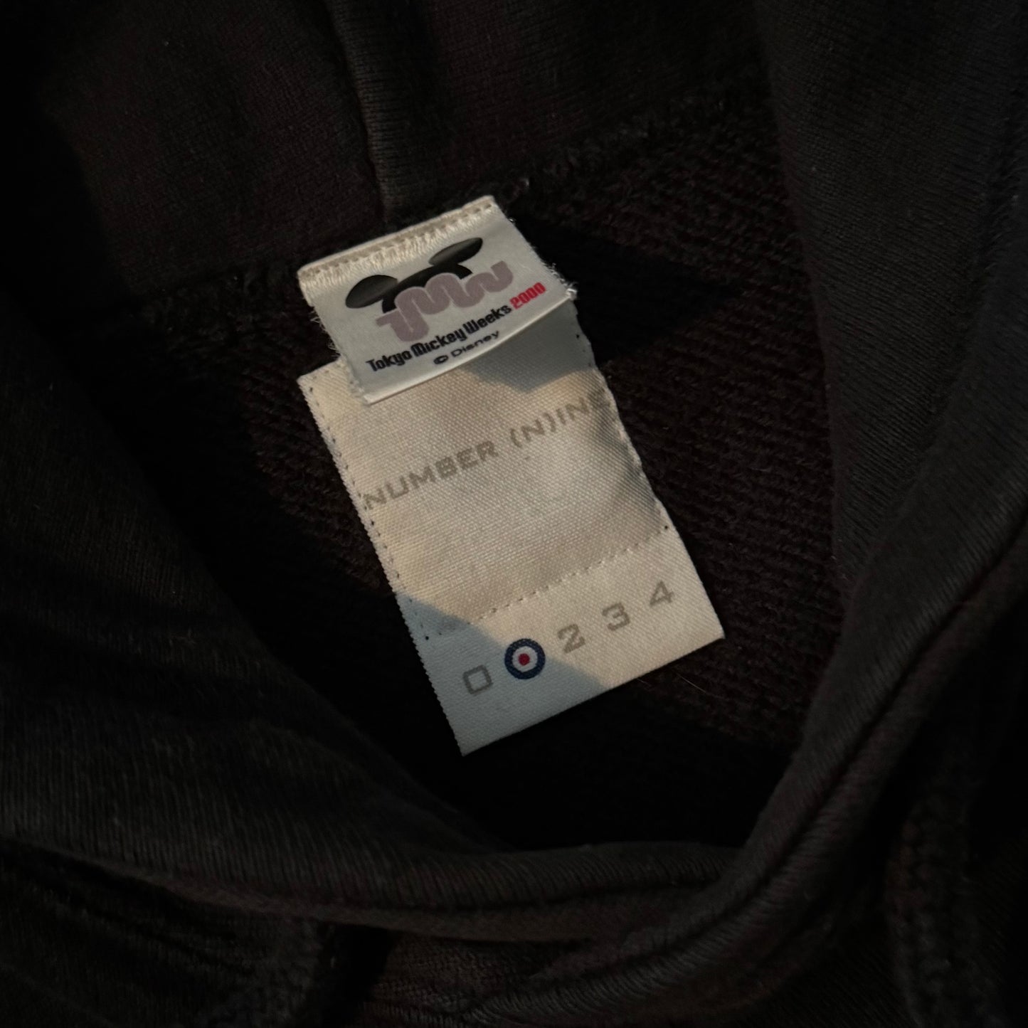 Number (N)ine x Disney OG SS00 Mickey Weeks hoodie