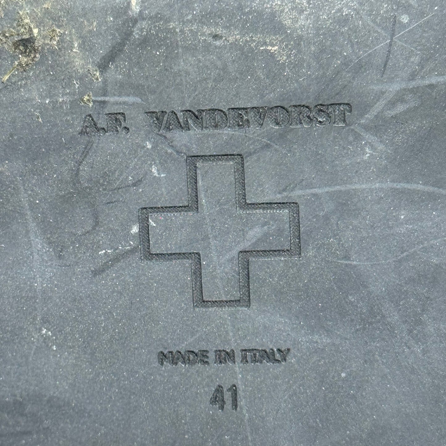 A.F. Vandevorst blue knee-high platform boots