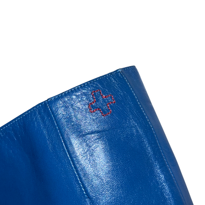 A.F. Vandevorst blue knee-high platform boots