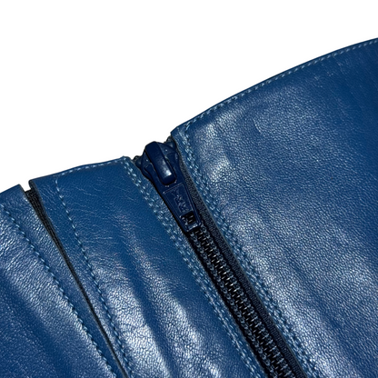 A.F. Vandevorst blue knee-high platform boots