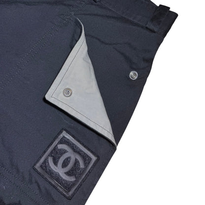 Chanel AW03 wool patch trousers by Karl Lagerfield