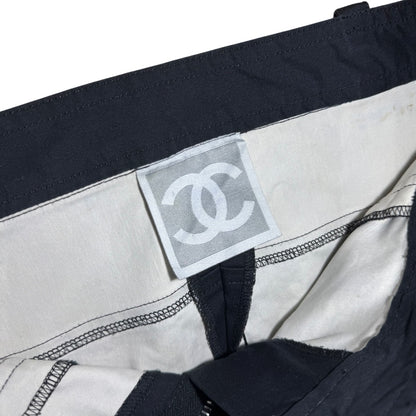 Chanel AW03 wool patch trousers by Karl Lagerfield