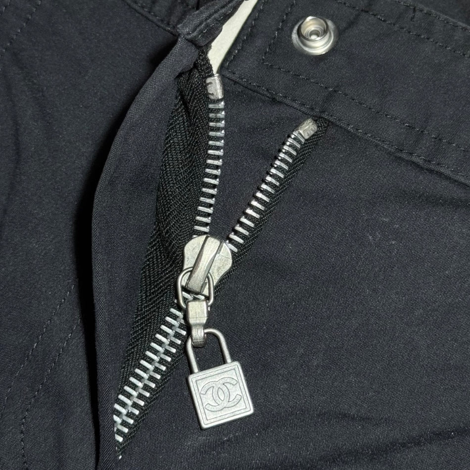 Chanel AW03 wool patch trousers by Karl Lagerfield