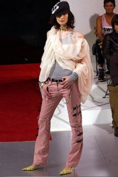 Dolce & Gabbana SS03 SEX pink bondage pants