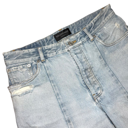 Balenciaga SS23 distressed denim shorts