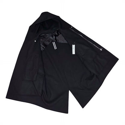 Rick Owens FW19 "LARRY" hooded fishtail wool parka
